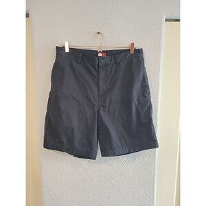 Tommy Hilfiger Navy Blue Shorts Mens Sz Flag Logo Patch Vintage 2000s Y2K Sz 33